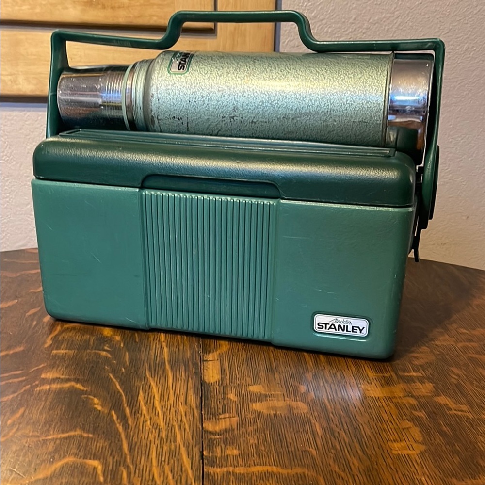 Stanley Aladdin Green Thermos with Cooler